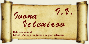 Ivona Velemirov vizit kartica